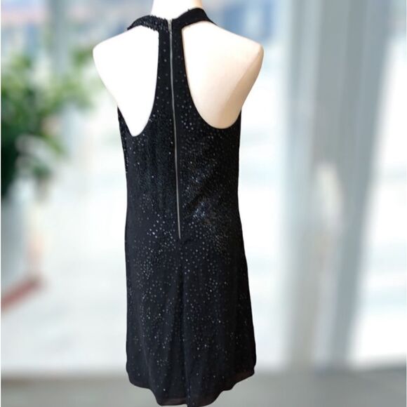 🔥🔥 Helmut Lang GRANULE 100% Silk Embellished Leather Sequin Dress Size 6 - Picture 5 of 16